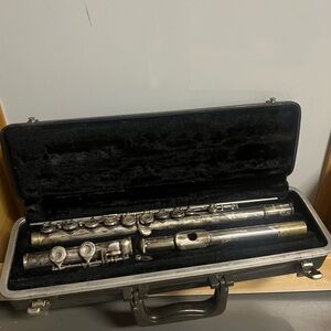 Silver Flute with Case